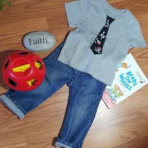 514 Levi's an skull t shirt 18mo‎